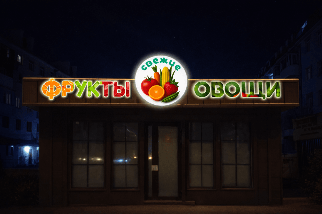Световое оформление киоска