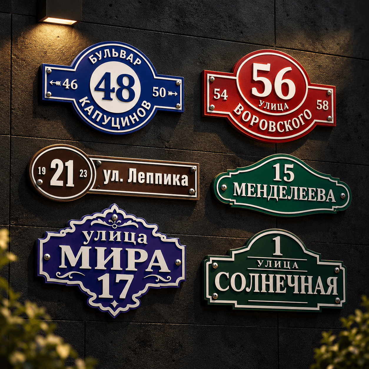 Фигурные аншлаги